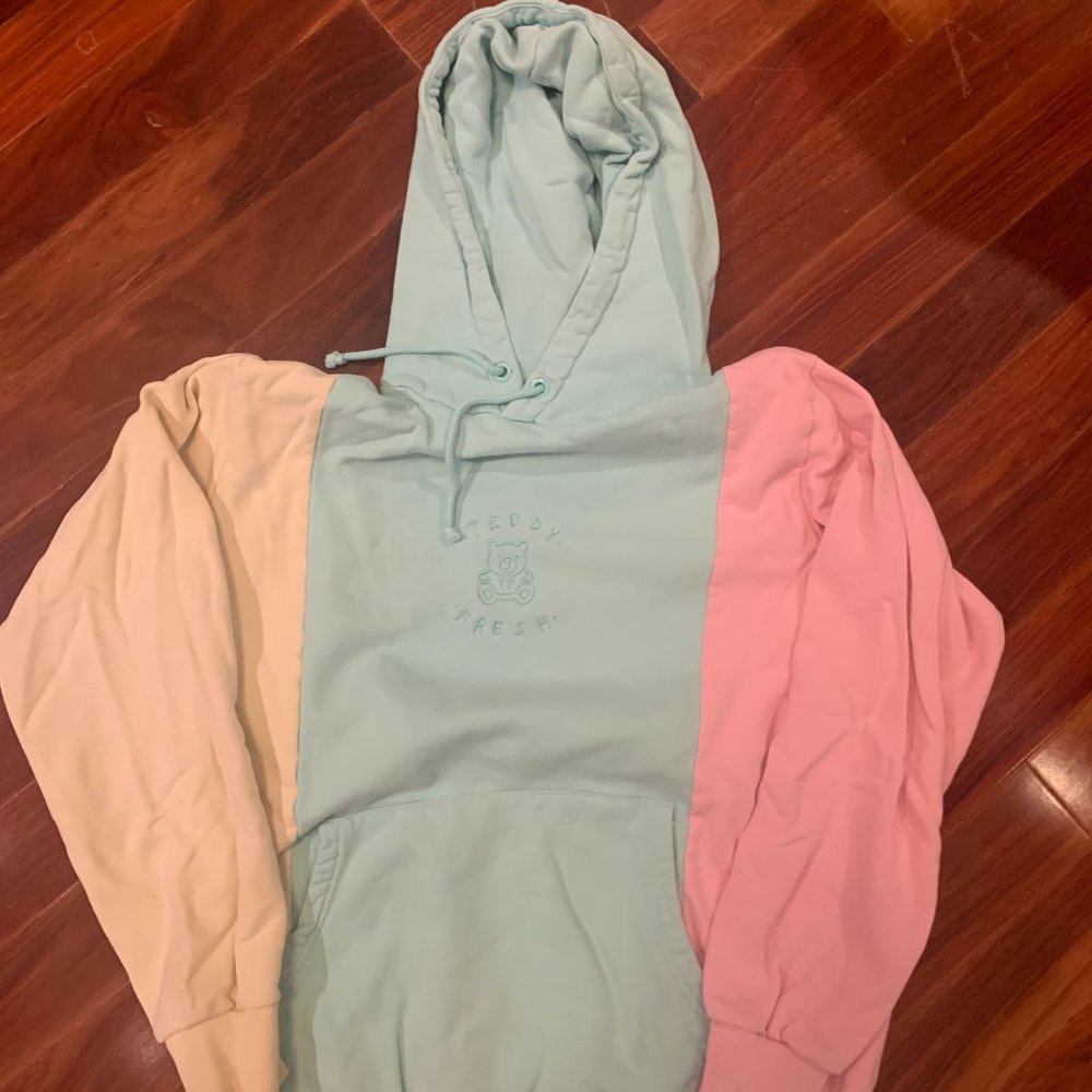 Teddy Fresh Color Block Hoodie